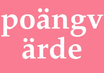 Synonym poängvärde