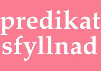 Synonym predikatsfyllnad