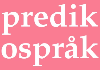 Synonym predikospråk