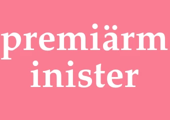 Synonym premiärminister