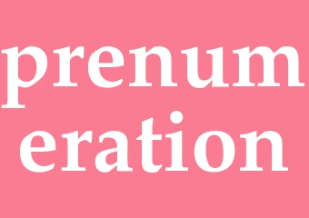 Synonym prenumeration
