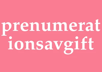 Synonym prenumerationsavgift