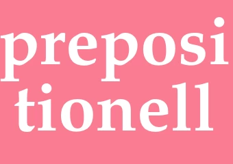 Synonym prepositionell