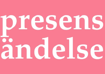 Synonym presensändelse