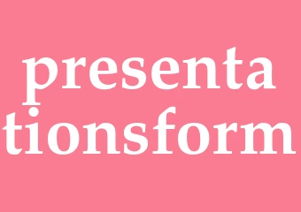 Synonym presentationsform