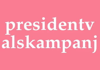 Synonym presidentvalskampanj