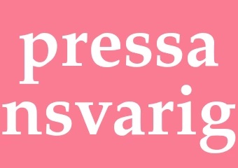 Synonym pressansvarig