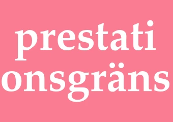 Synonym prestationsgräns
