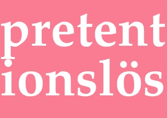 Synonym pretentionslös