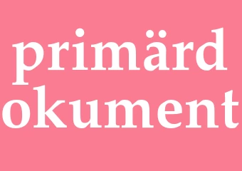 Synonym primärdokument