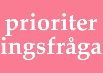 Synonym prioriteringsfråga