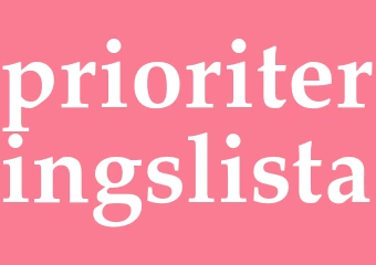 Synonym prioriteringslista