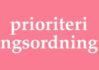 Synonym prioriteringsordning