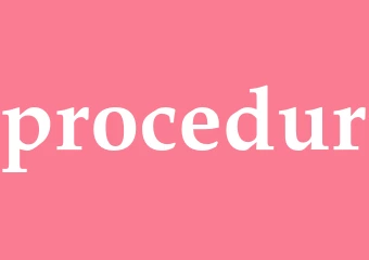 Synonym procedur