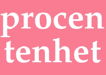 Synonym procentenhet