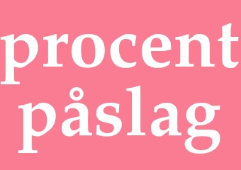 Synonym procentpåslag