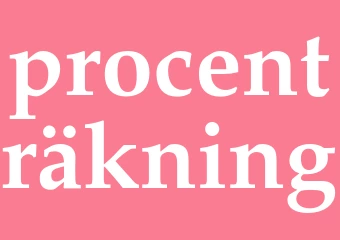 Synonym procenträkning