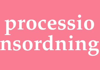 Synonym processionsordning