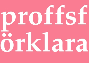 Synonym proffsförklara