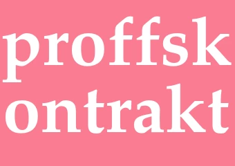 Synonym proffskontrakt