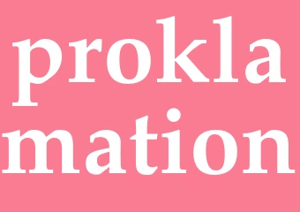 Synonym proklamation
