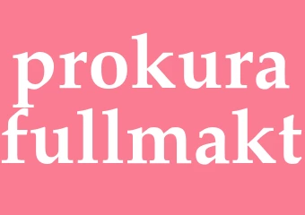 Synonym prokurafullmakt
