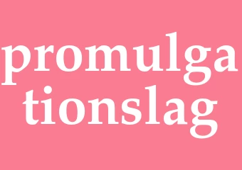 Synonym promulgationslag