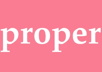 Synonym proper