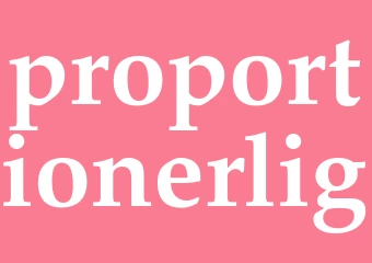 Synonym proportionerlig
