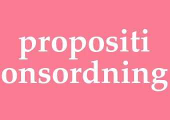 Synonym propositionsordning