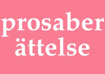 Synonym prosaberättelse