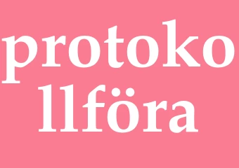 Synonym protokollföra
