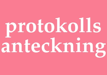 Synonym protokollsanteckning