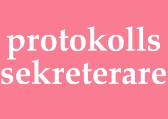 Synonym protokollssekreterare