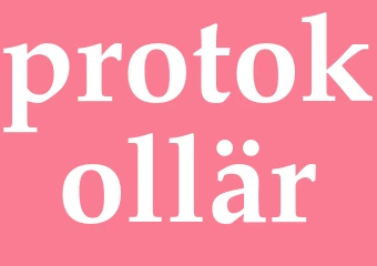 Synonym protokollär