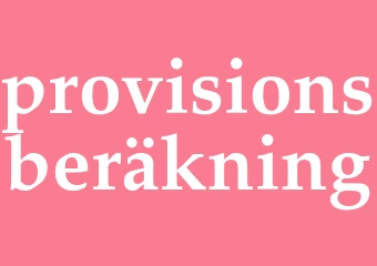 Synonym provisionsberäkning