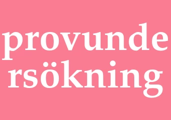 Synonym provundersökning