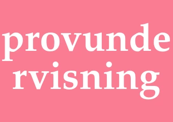 Synonym provundervisning