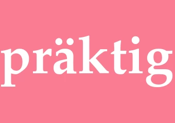 Synonym präktig