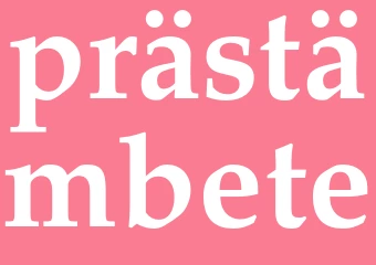 Synonym prästämbete