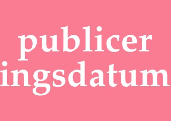 Synonym publiceringsdatum
