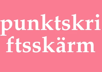 Synonym punktskriftsskärm