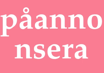 Synonym påannonsera