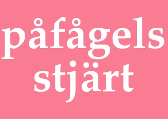 Synonym påfågelsstjärt