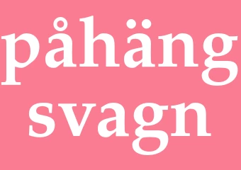 Synonym påhängsvagn
