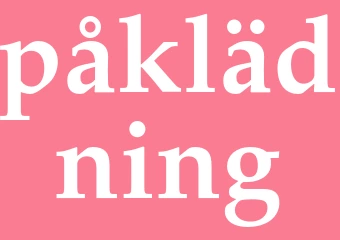 Synonym påklädning