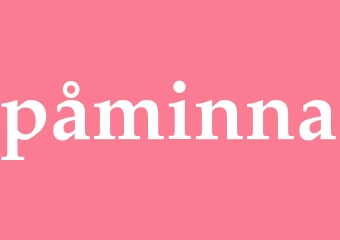 Synonym påminna