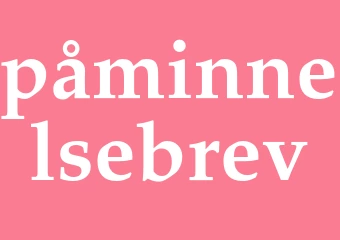 Synonym påminnelsebrev