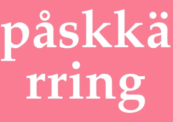 Synonym påskkärring