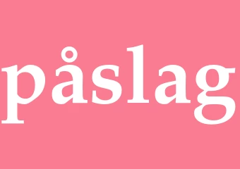 Synonym påslag